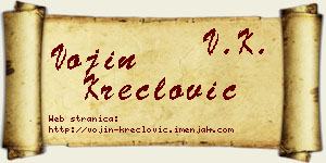 Vojin Kreclović vizit kartica